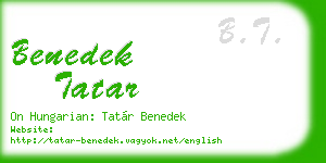 benedek tatar business card