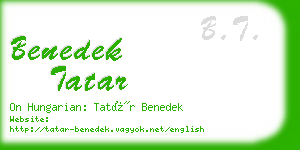 benedek tatar business card